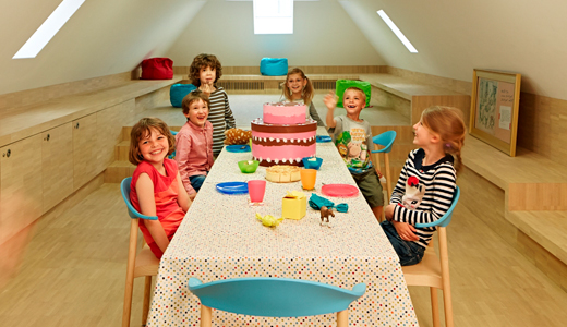 Kindergeburtstags-Tafel Junges Schloss in Stuttgart