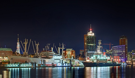Skyline vom Hamburger Hafen