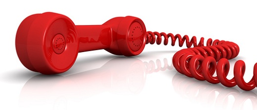 Rotes Vintage-Telefon